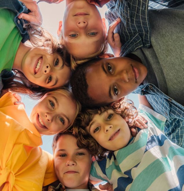 group of children standing together